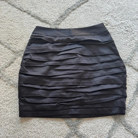 Express skirts silky satin black and black and white stripe pencil skirt 00 - Picture 6 of 9